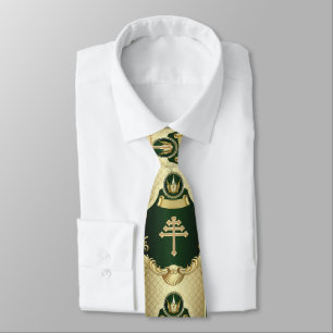 Croix de l'Église maronite et cravate avec cèdre d