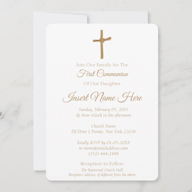 Croix de Palme d'or, Invitations de baptême (Devant)