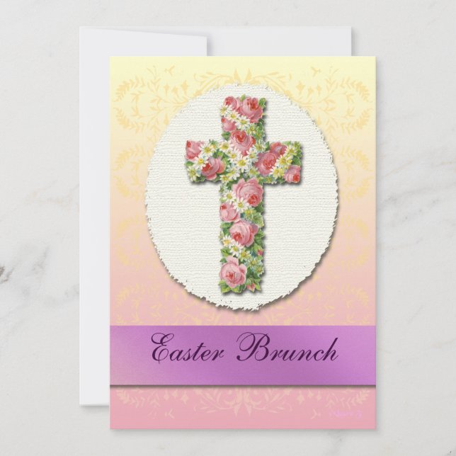 Croix de Pâques Brunch sur mesure Invitations (Devant)