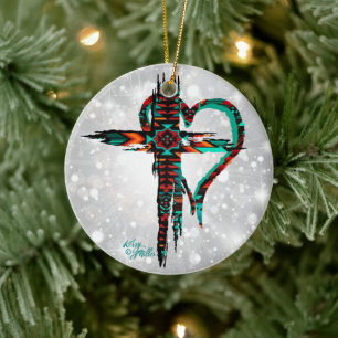 Croix du Sud-Ouest Et Ornement De Noël Du Coeur