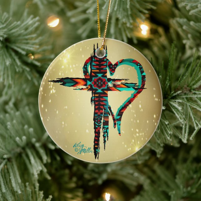 Croix du Sud-Ouest Et Ornement De Noël Du Coeur (Arbre)