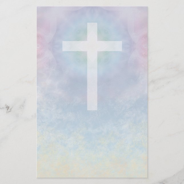Croix en papeterie de ciel (Devant)