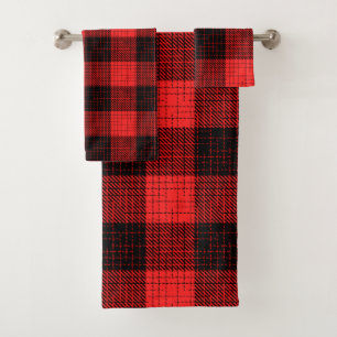 Croix Hachurée Rouge Noir Buffalo Check