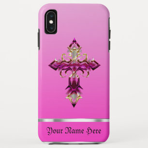 Croix médiévale rose iPhone XS Max Coque