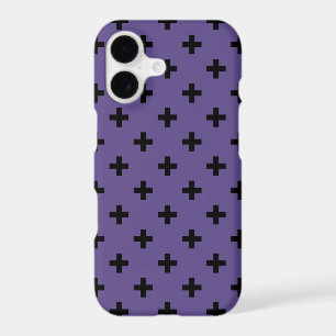 Croix noires à pois sur violet ultra