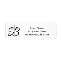 Croix religieuse monogramme Retourner Adresse Étiq