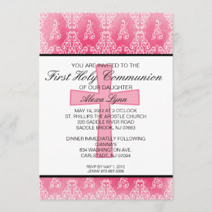 Croix rose foncée Invitation à la communion des fi