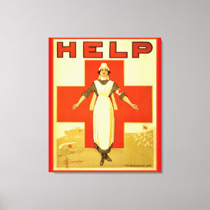 Croix-Rouge Infirmière World War 1 Poster Toile En