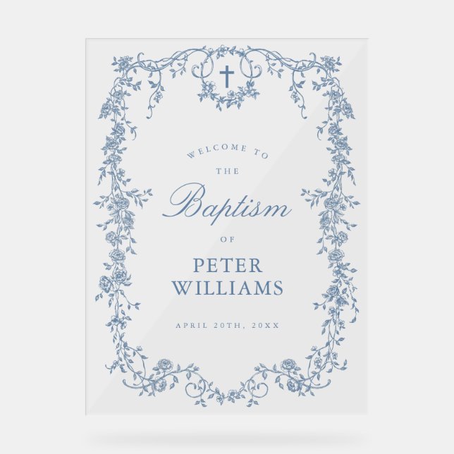 Croix Vintage bleue Baptême de feu (Recto)