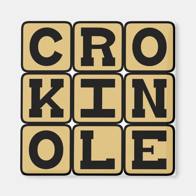 Crokinole, Board Game Magnet (Front)
