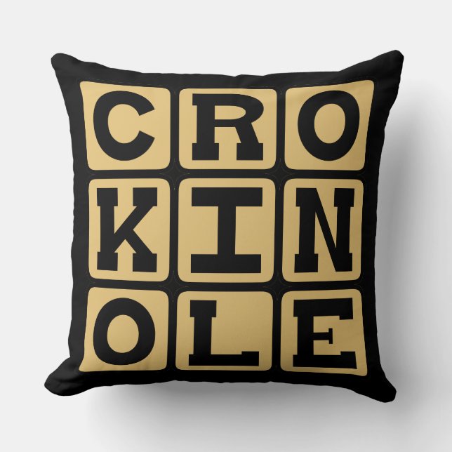 Crokinole, Board Game Throw Pillow (Front)