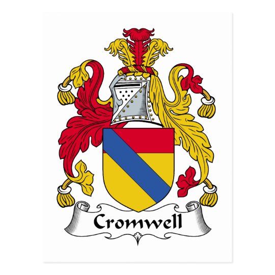 Cromwell Family Crest Postcard Zazzle.ca