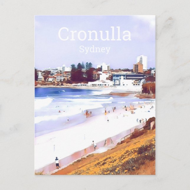 Cronulla Sydney beach suburb travel Postcard (Front)
