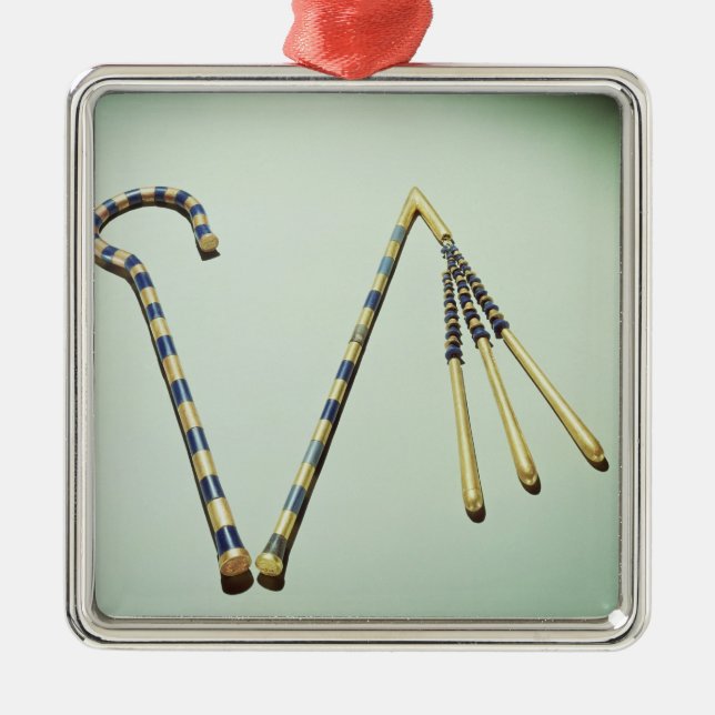 Crook and flail, from the Tomb of Tutankhamun Metal Ornament (Front)