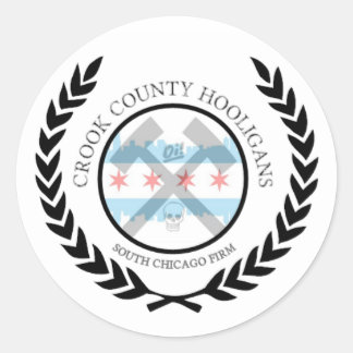 Crook County Hooligans Round Sticker