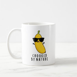 Crooked By Nature Funny Banana Pun  Coffee Mug