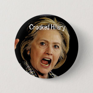 Crooked Hillary Clinton 2 Inch Round Button