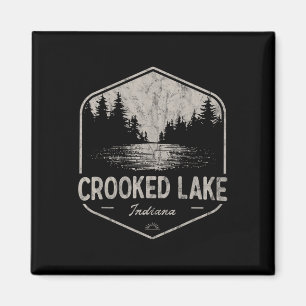 Crooked Lake Indiana Outdoors Vintage Magnet