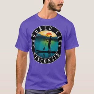 Crooked Lake Wisconsin Paddleboarding T-Shirt