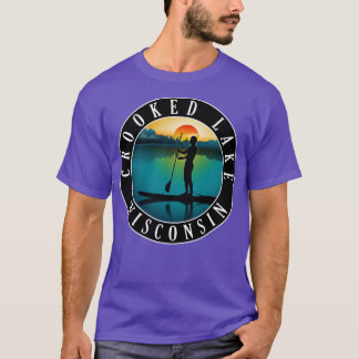 Crooked Lake Wisconsin Paddleboarding T-Shirt