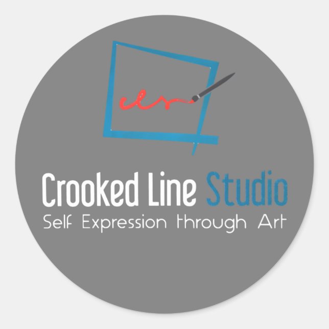 Crooked Line Studio stickers (Front)