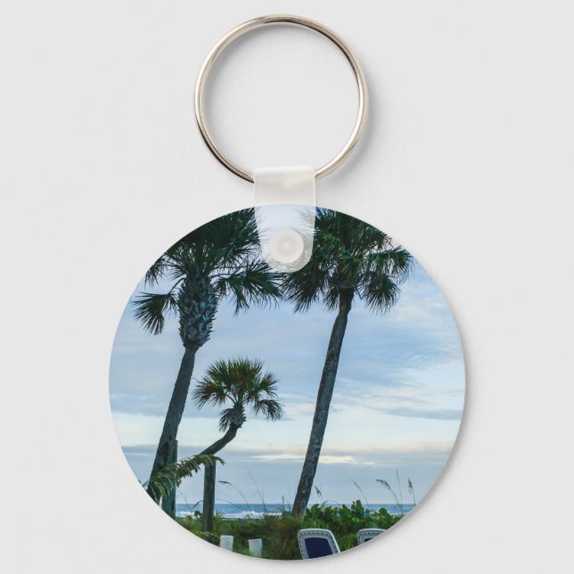 Crooked Palm Trees Keychain (Front)