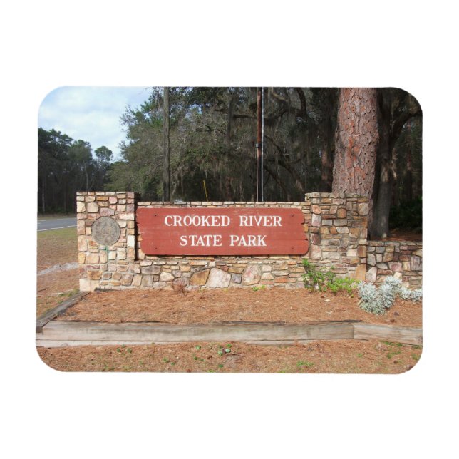 Crooked River Georgia State Park Entrance Sign Magnet (Horizontal)
