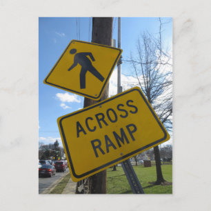 Crooked Sign Postcard