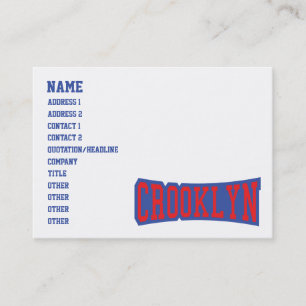 CROOKLYN, NYC BUSINESS CARD