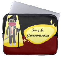 Crooner Sock Monkey Singer Fun Character Art