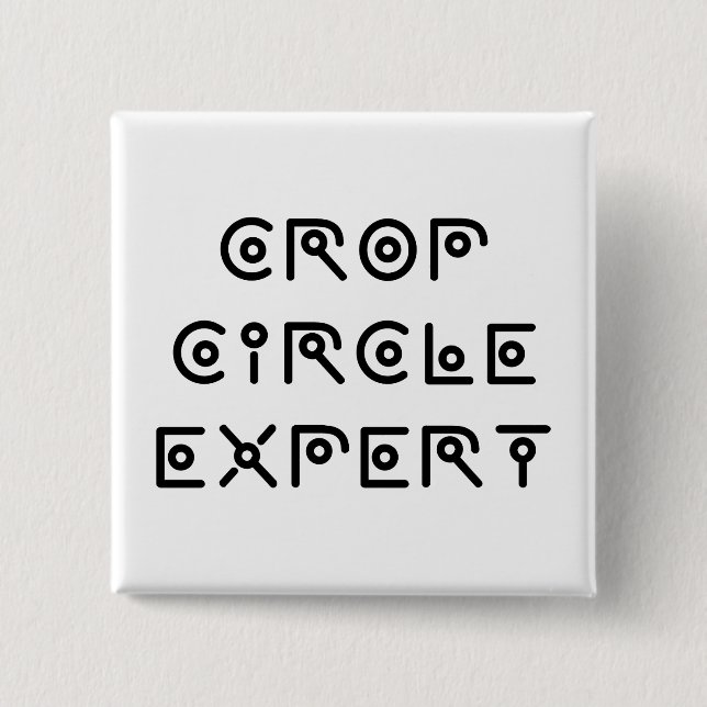 Crop Circle Expert 2 Inch Square Button (Front)