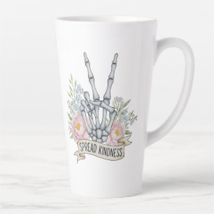 Crop Circle Flower – Geometric Cosmic Art Latte Mug