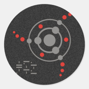 crop circle II black splatter Classic Round Sticker