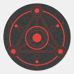 crop circle IV   black splatter Classic Round Sticker