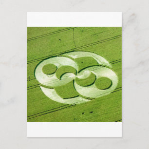 Crop Circle Julia Set Liddington Castle 1996 Postcard