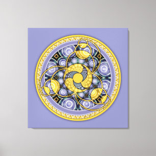 Crop Circle Mandala 5, Wrapped Canvas
