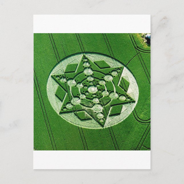 Crop Circle Spinning Star Wiltshire Postcard (Front)