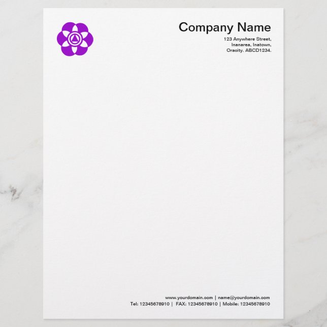 Crop Circle Symbol 02 - Purple Letterhead (Front)