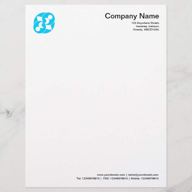 Crop Circle Symbol 03 - Sky Blue Letterhead (Front)