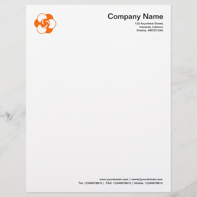 Crop Circle Symbol 04 - Orange Letterhead (Front)