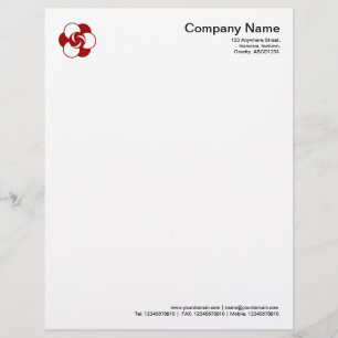 Crop Circle Symbol 04 - Ruby Red Letterhead