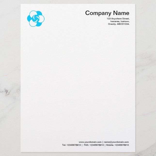 Crop Circle Symbol 04 - Sky Blue Letterhead (Front)