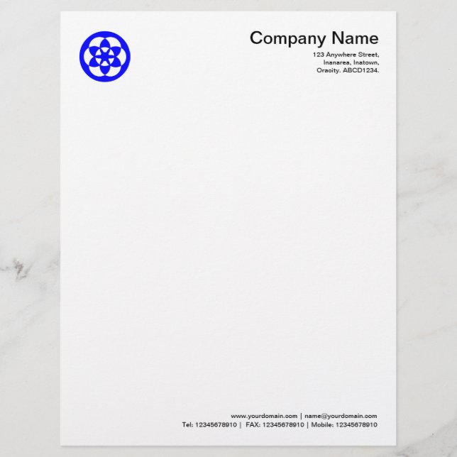 Crop Circle Symbol - Blue Letterhead (Front)