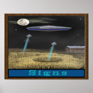 Crop circle ufo poster