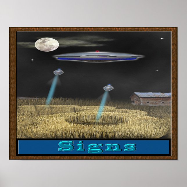 Crop circle ufo poster (Front)