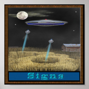 Crop circle ufo poster