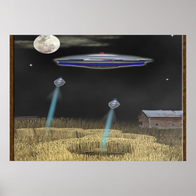 Crop circle ufo poster (Front)