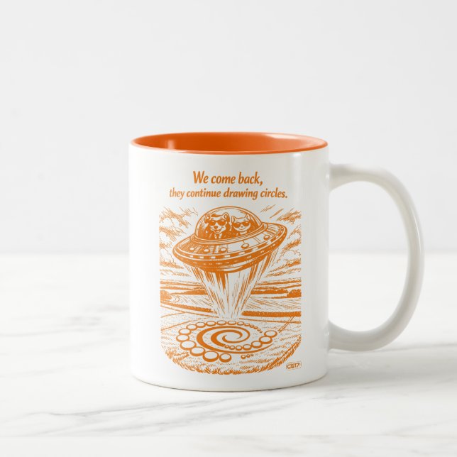 CROP CIRCLES Two-Tone COFFEE MUG (Right)