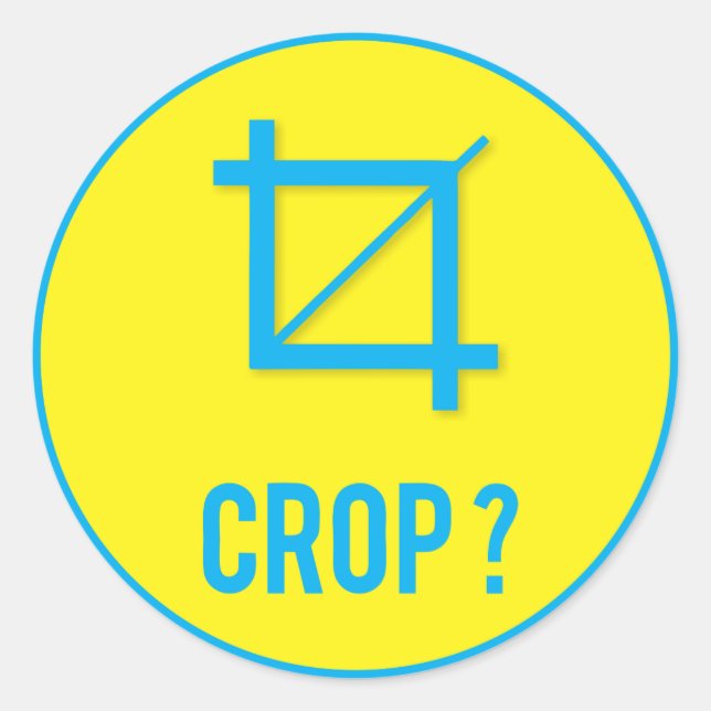 CROP CLASSIC ROUND STICKER (Front)