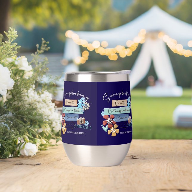 Crop & Connect Stemless Wine Tumbler 11 oz (Wedding)